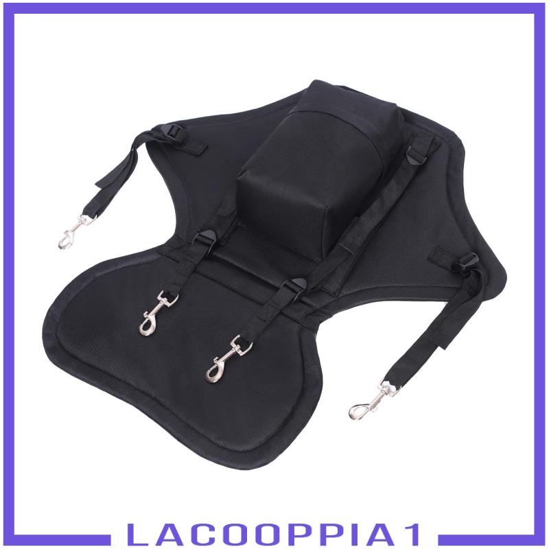 Padded Kayak Seat Cushion Adjustable Support Comfort Pad Black Nylon