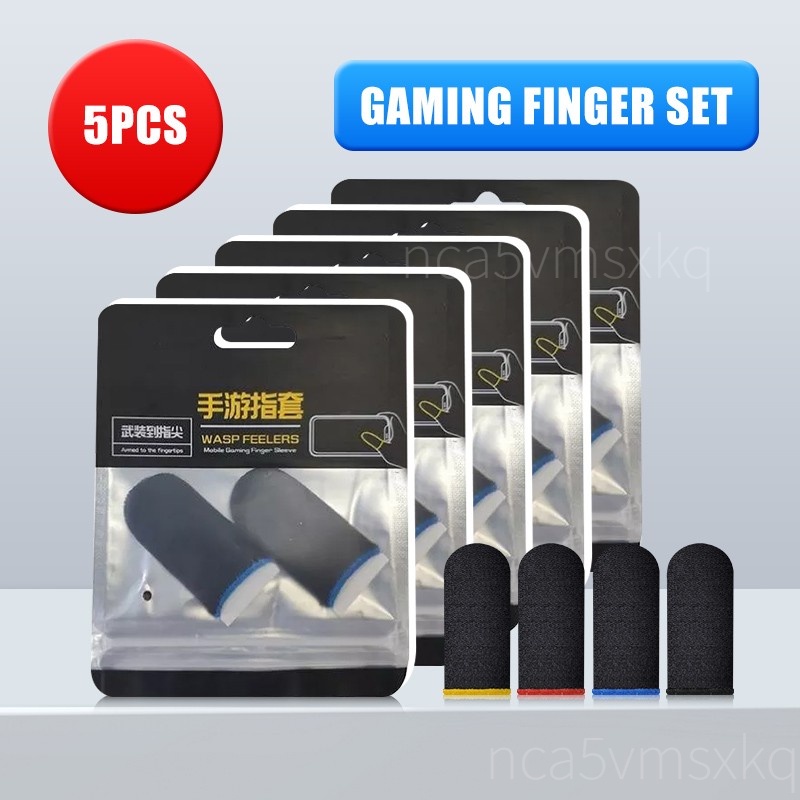 12 Pcs Gaming Finger Sleeve Breathable Fingertips AntiSweat Finger