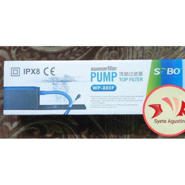 SOBO AQUARIUM TOP FILTER PUMP (WP880F 15watts) Shopee Philippines