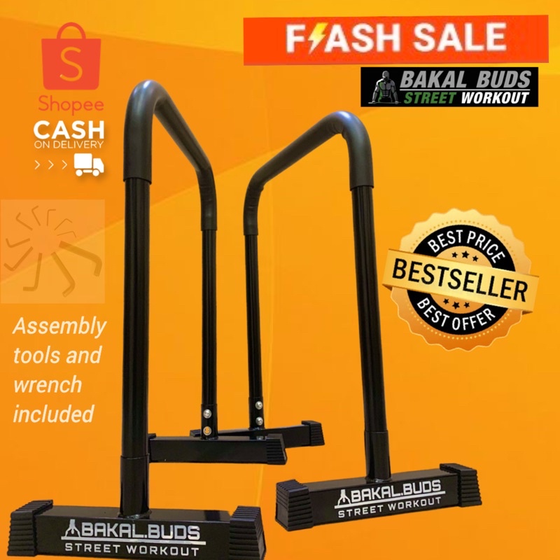 Prime dip bar with FREE Tools powder coated parallel Dips bars for