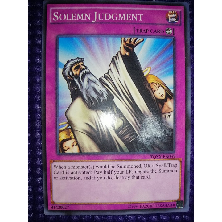 Solemn Judgement Yugioh [CLASS A] Shopee Philippines