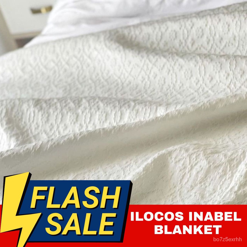 Ilocos Inabel Blanket WHITE ONLY 92 by 59 Ilocos Queen Size Blanket