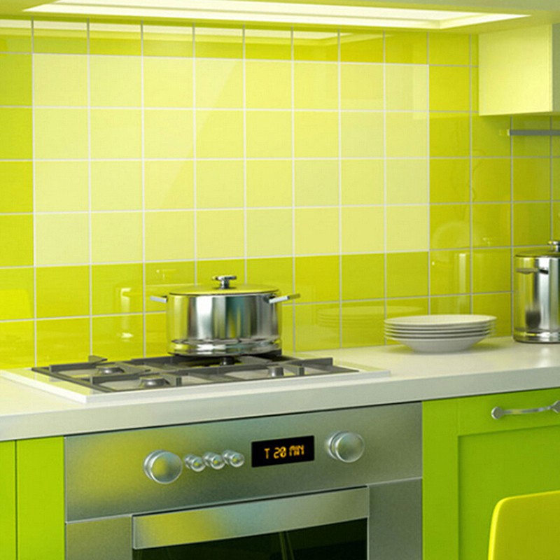 Transparent Kitchen Tile Wall Paper Oil Proof Selfadhensive Sticker K