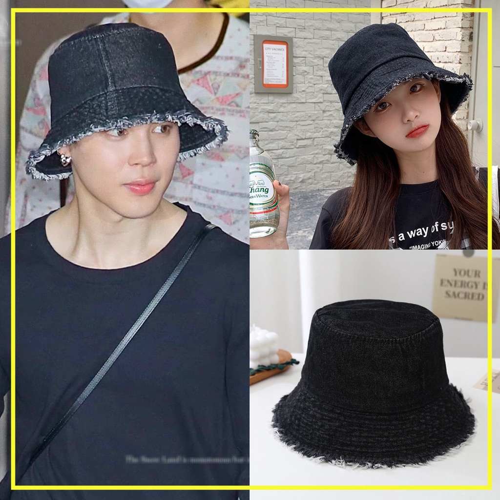 Kpop BTS Bangtan Boys Jimin Same Style Bucket Hat Sun Protection