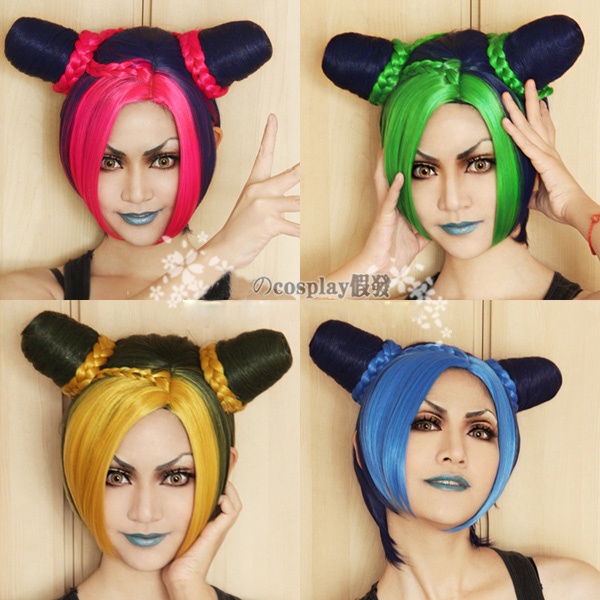 JoJo's Bizarre Adventure Golden Wind Jolyne Cujoh Kujo Wigs JoJo no