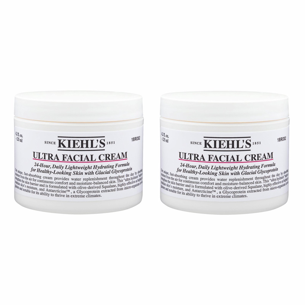 2 X Kiehl's Ultra Facial Cream 4.2oz, 125ml Skincare Moisturizer Anti