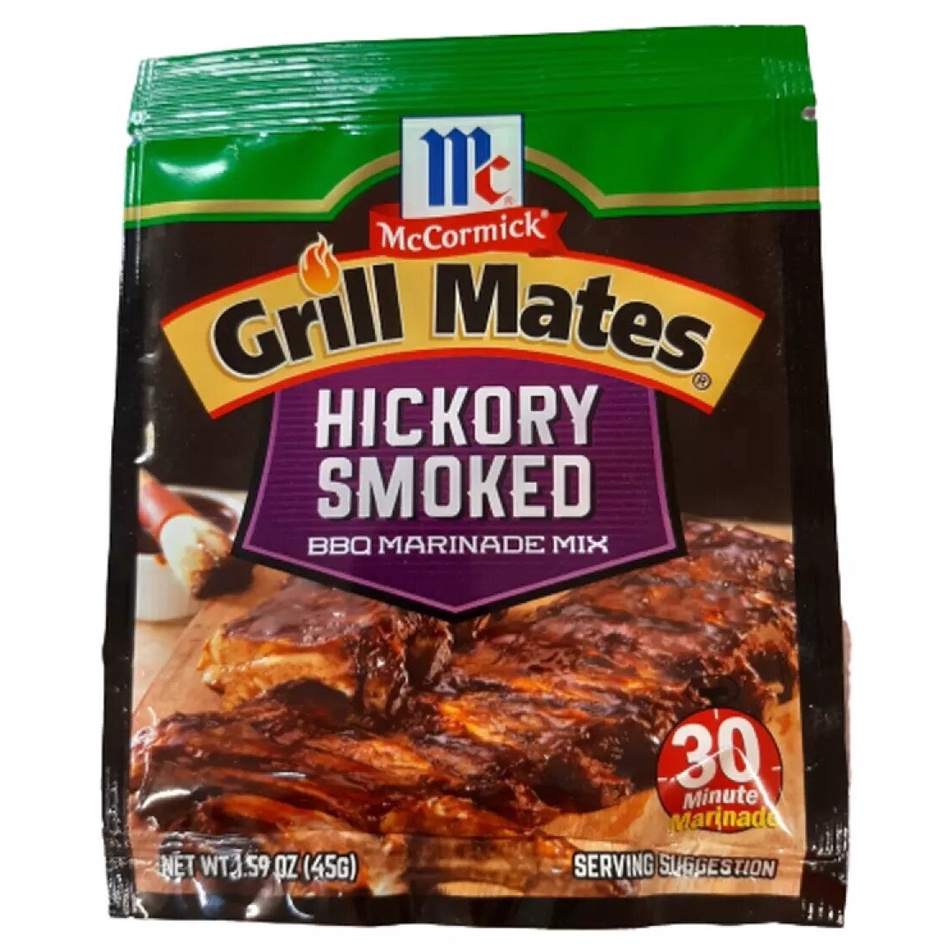 McCormick Grill Mates Hickory Smoked BBQ Marinade Mix 45g American Bag