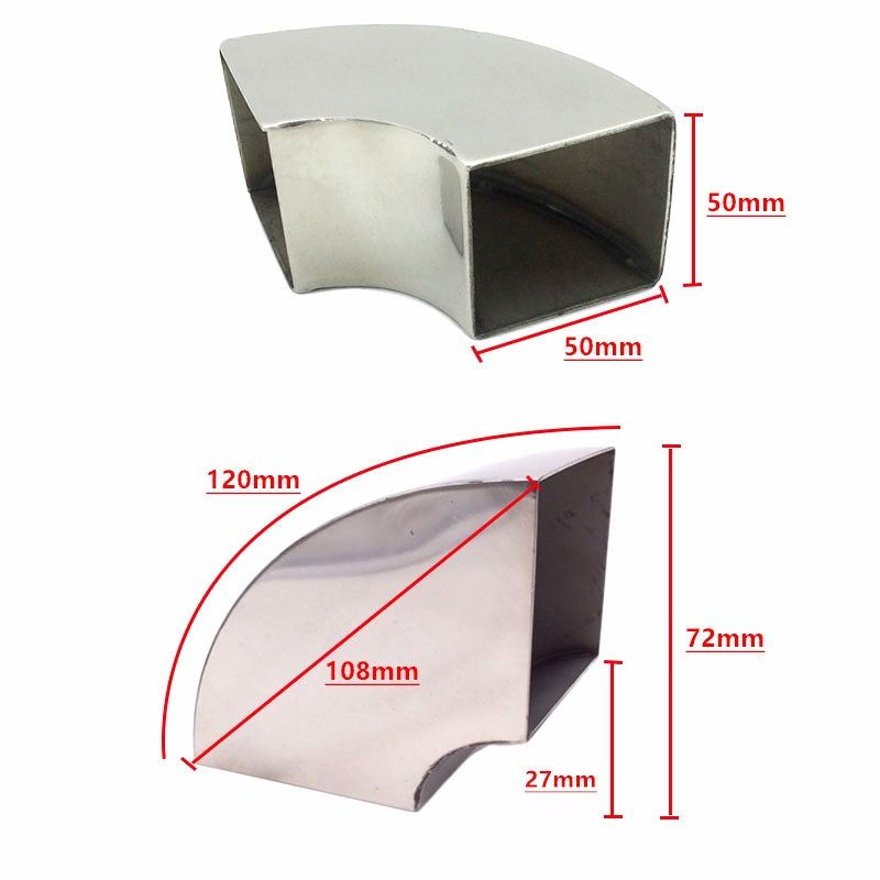 304 & 202 STAINLESS Elbow Square Tube Elbow 90 Degree Welded Elbow Fittings Elbow Railing(Price