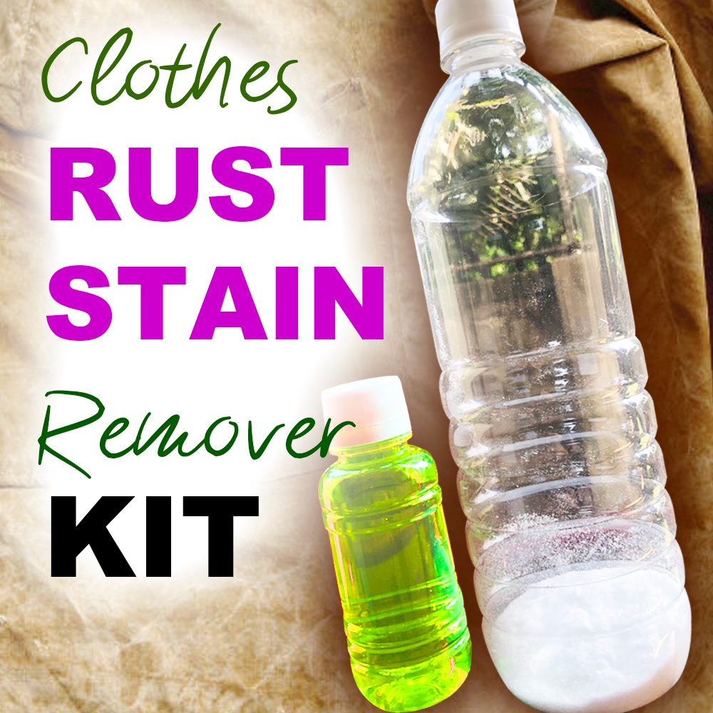 Laundry Clothes' Rust Stain(Yellow stain) Remover Kit DIY (Just add