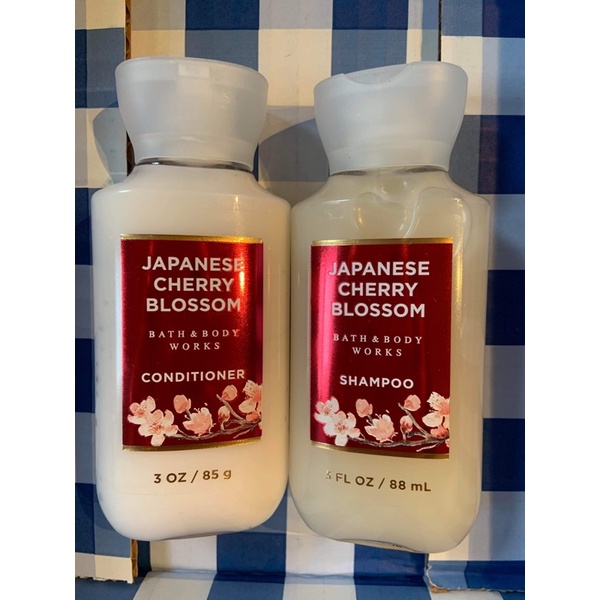 BBW JAPANESE CHERRY BLOSSOM SHAMPOO & CONDITIONER TRAVEL SIZE (88ml