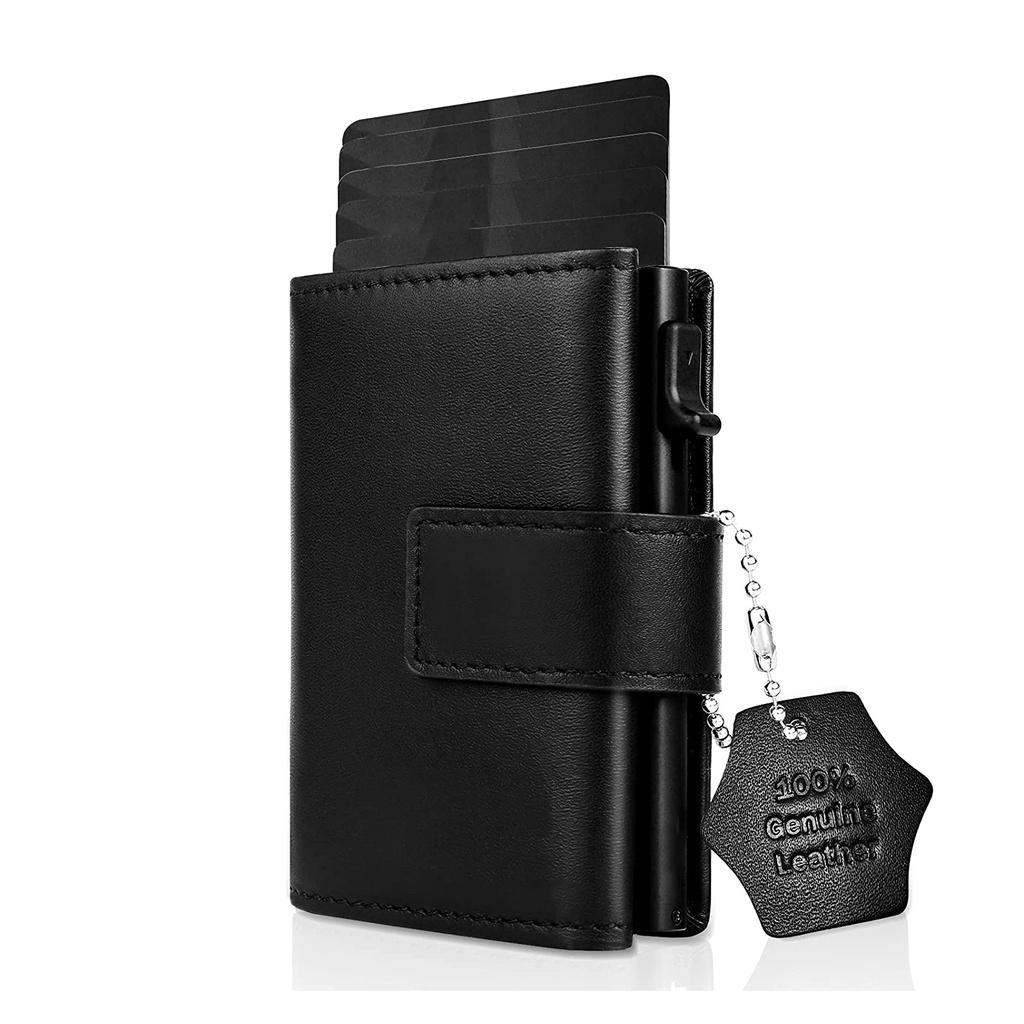SEMOORID credit card case mini wallet with coin pocket I card case card