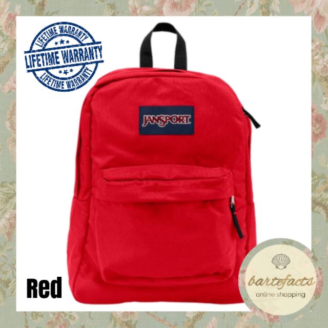 Authentic Jansport Backpack with lifetime warranty (red) Shopee Philippines