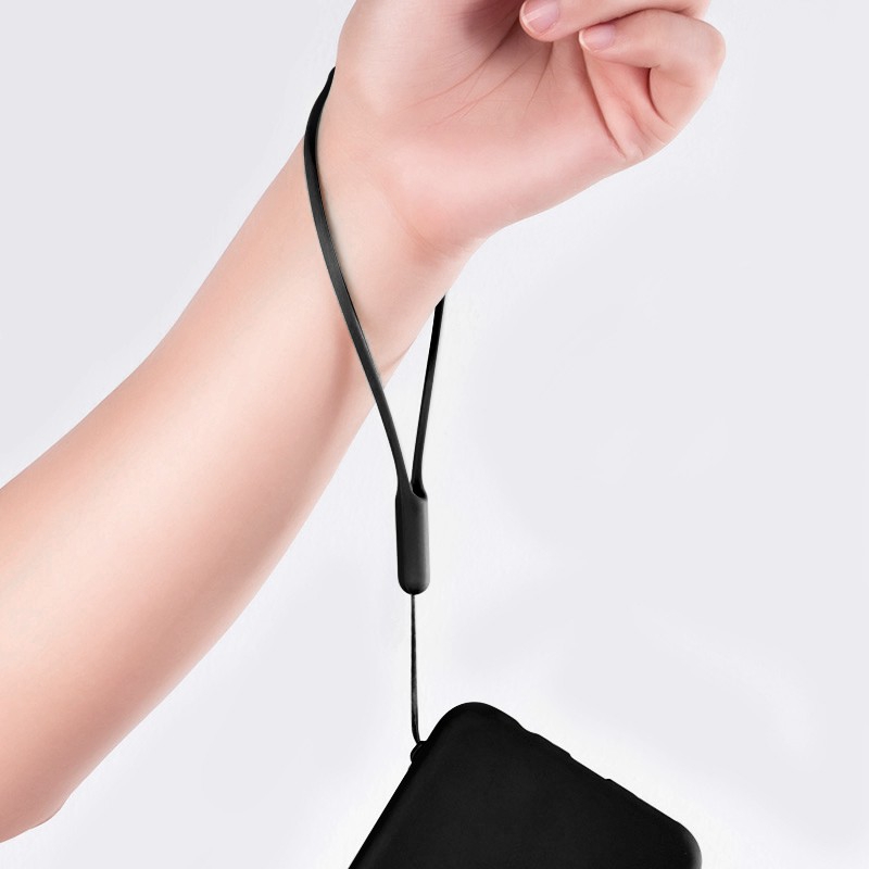Universal Silicone Cell Phone Lanyard Holder Phone Wrist Straps balck