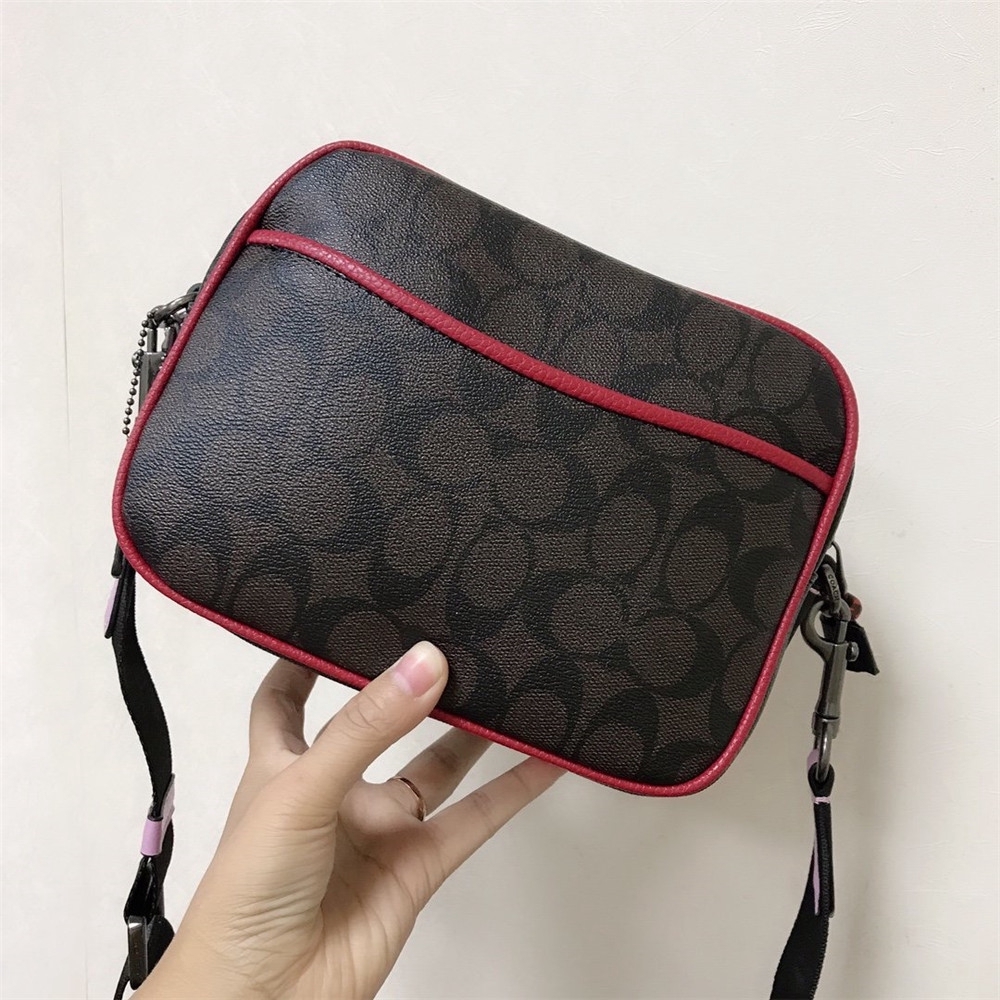 Coach C1541 Dempsey Camera Bag in Signature Canvas With Fair Isle