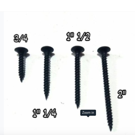 Gypsum Screw Black Screw Wood or Metal ( 25pcs. Bundle) Shopee
