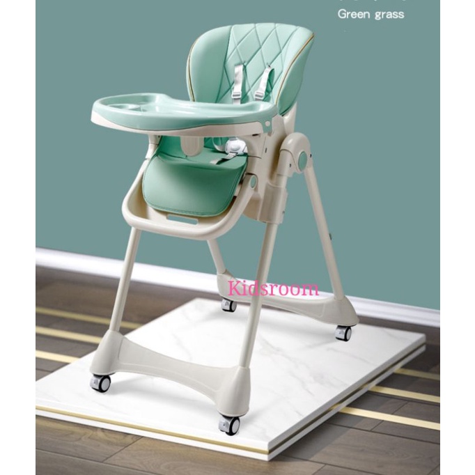 NEW multifunction adjustable lay down High chair with leather seat and