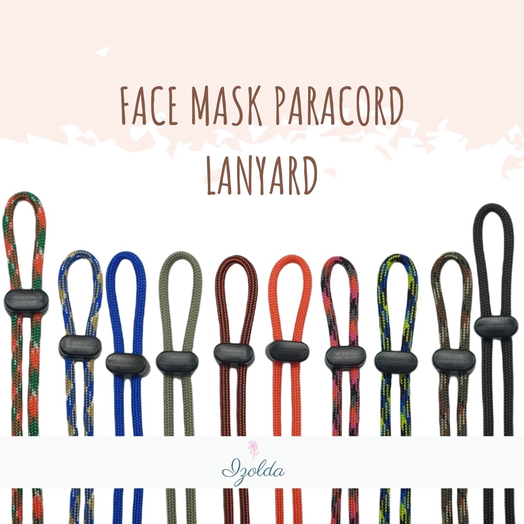 Adjustable Face Mask Paracord Lanyard Mask Neck Strap Mask Holder 550 Paracord 7Strand
