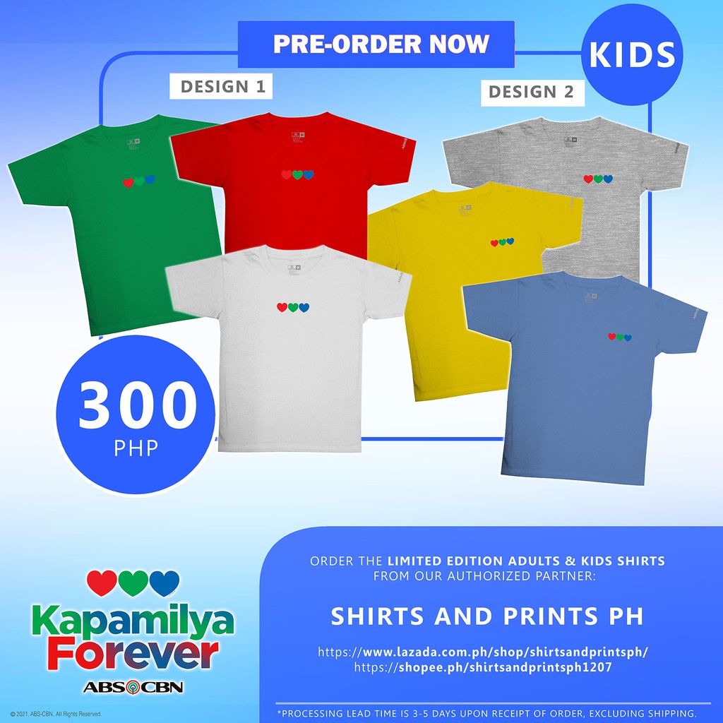 The Official Licensed ABSCBN Kapamilya Forever Shirt KIDS DESIGN 01