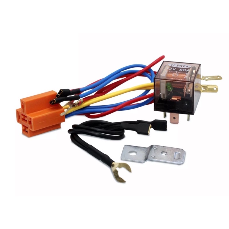 Horn Relay Mini Driving Light Relay Transparent Socket and Harness 4pin