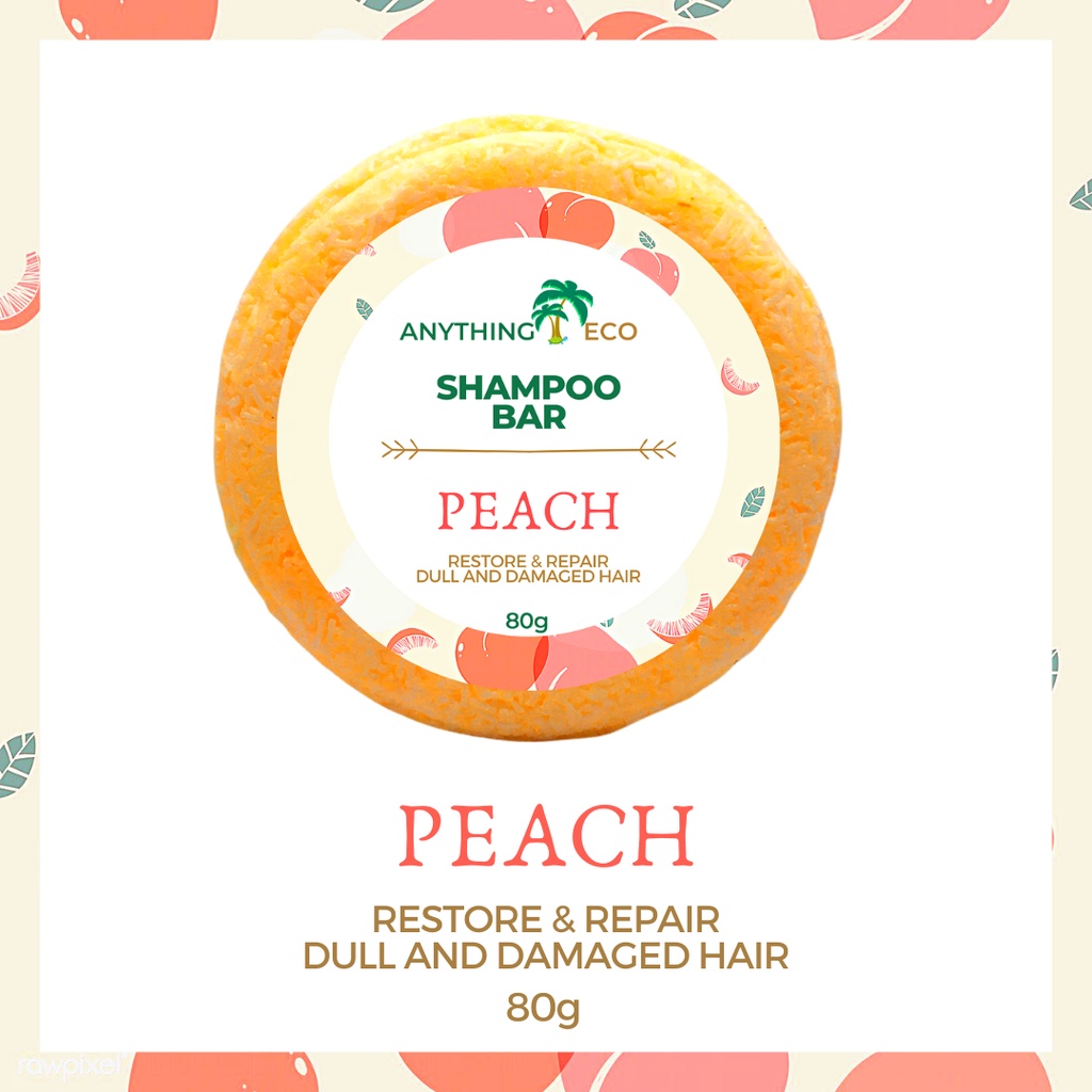 PEACH REPAIR AND RESTORE (All Natural Organic Shampoo Bar) Shopee