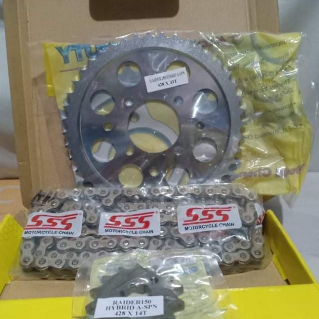 RAIDER 150 SPROCKET SET BOTH FOR NEW/FI AND OLD VERSION Shopee