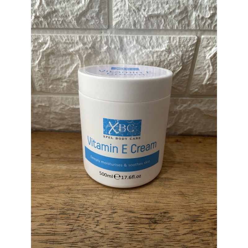 XBC Vitamin E Cream/ Aqueous Cream/Aloe Vera/Olive Oil/Primrose 500ml