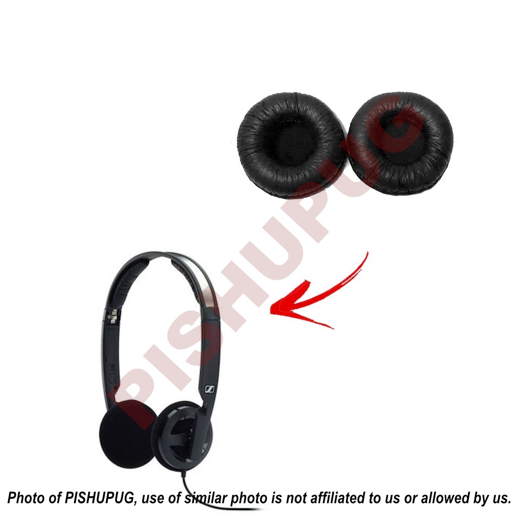 1 Pair (2pcs) 50mm Circle Ear Pad Faux Leather Cushions Replacement for