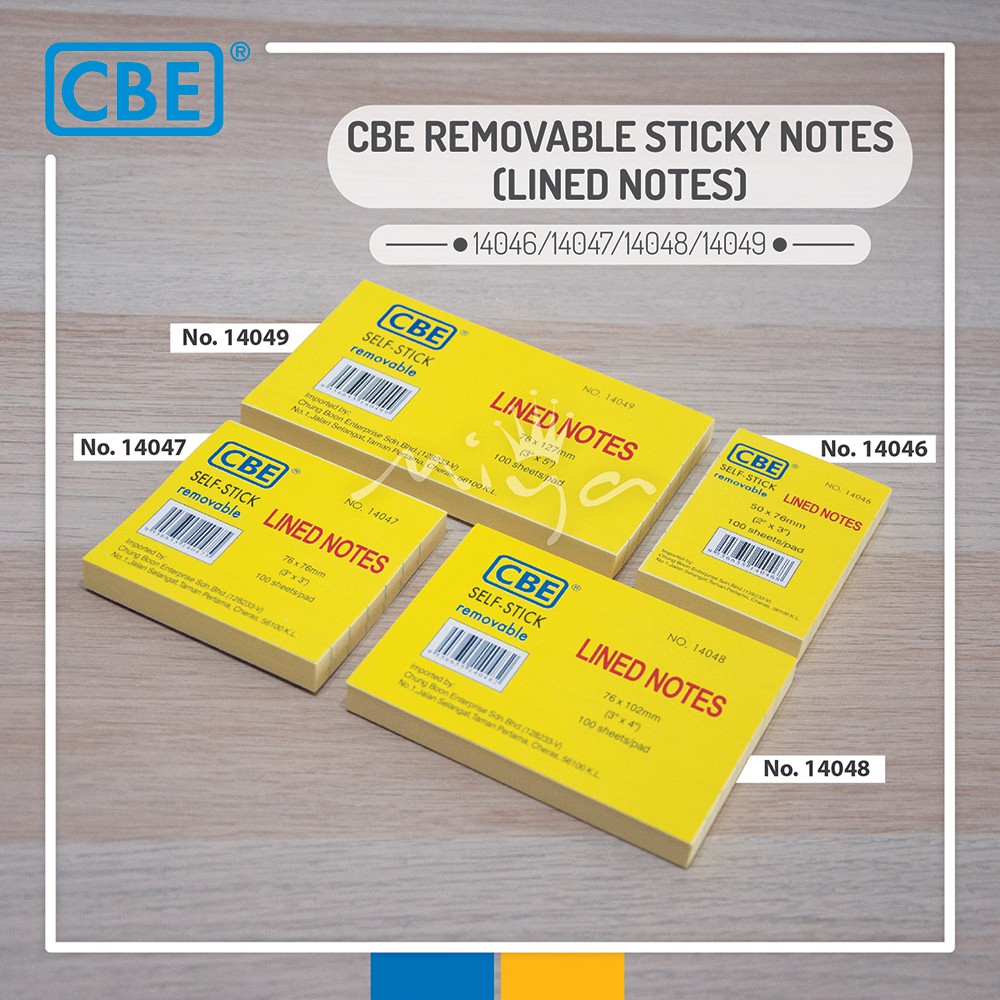 CBE Removable Sticky Notes [ LINE NOTES ] 100 Sheets Shopee Philippines