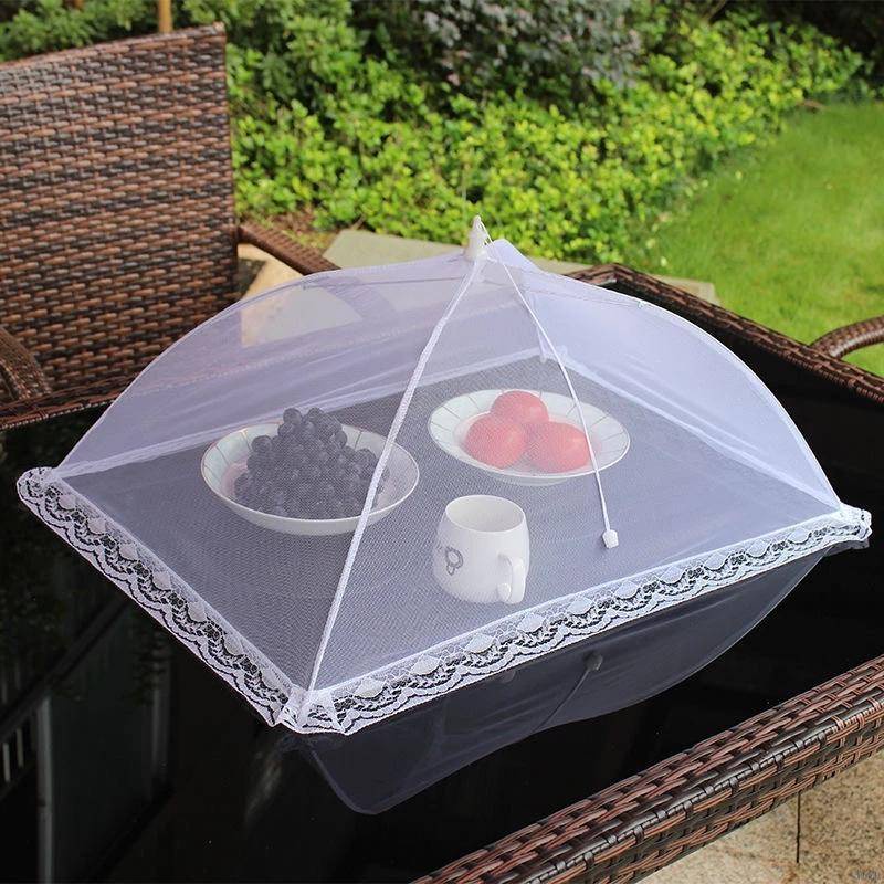 Folding Food Mesh Cover Dining Table Kitchen Vegetable Umbrella