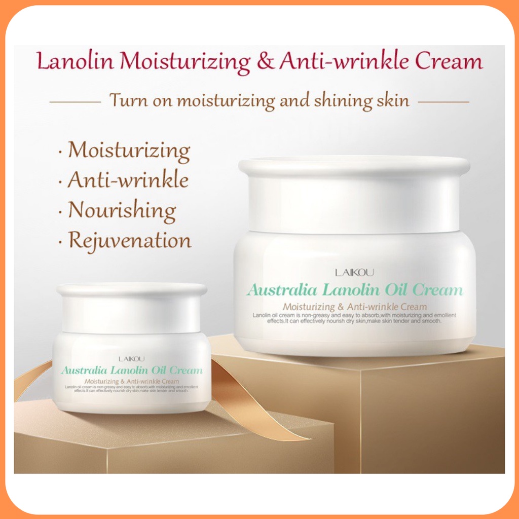 AUTHENTIC Australia Lanolin Oil Face Cream Collagen Facial Moisturizer