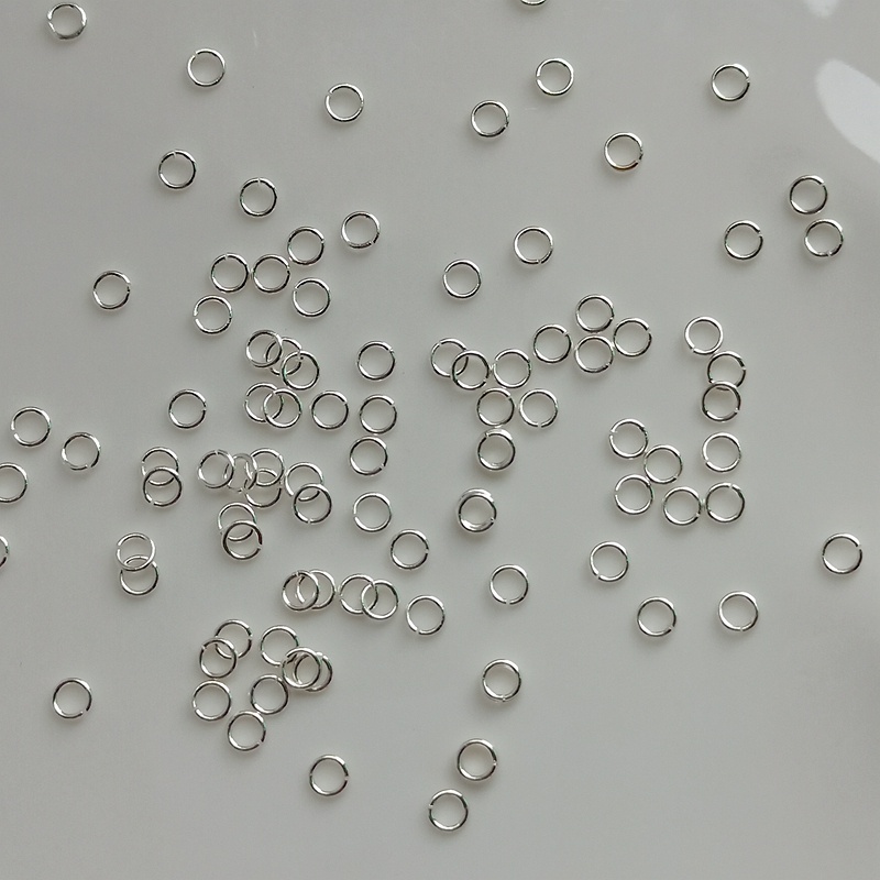 ColorPreserving Silver Open Ring Link Small Circle Tail Buckle