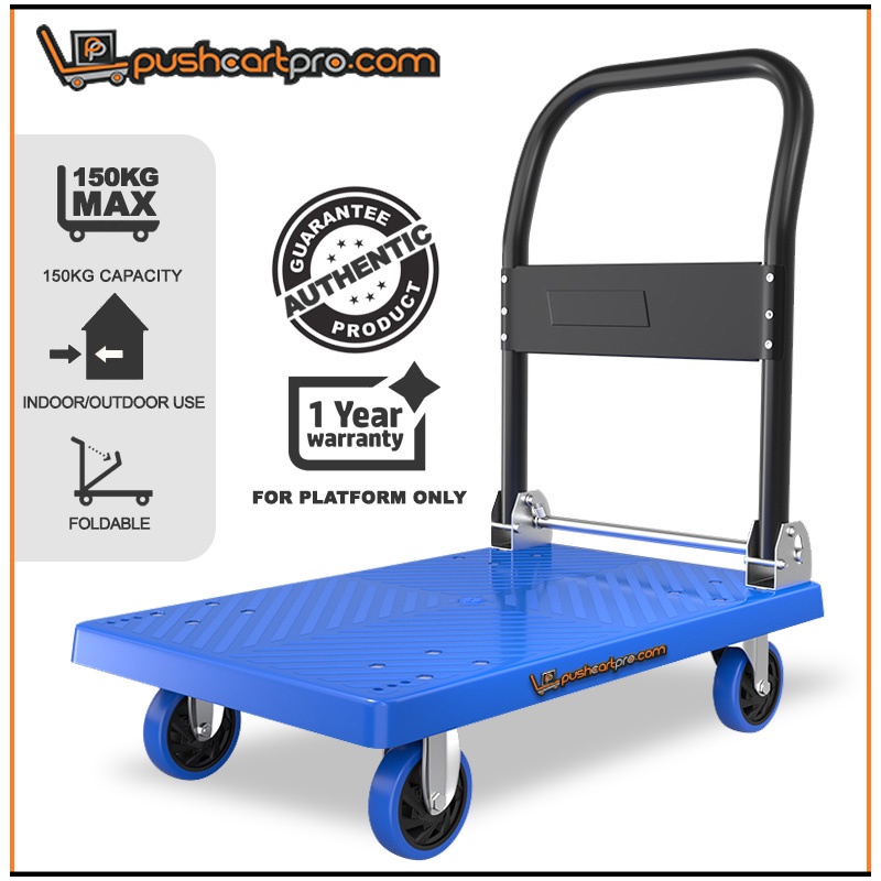 Push Cart 150kg Hand truck Trolley Foldable Push Cart Platform Type by