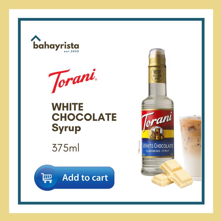 Torani WHITE CHOCOLATE Syrup 375ml Shopee Philippines