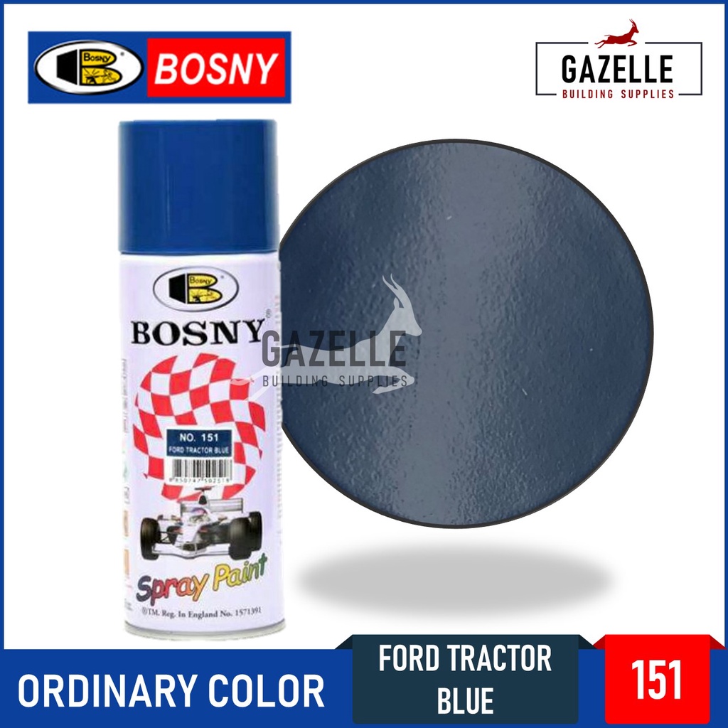 Bosny Ordinary Color Acrylic Spray Paint 151 Ford Tractor Blue