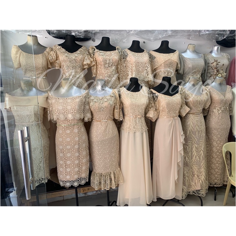 Mother Gown/Mother Dress/Ninang Gown/Ninang Dress/Sponsor Gown Shopee