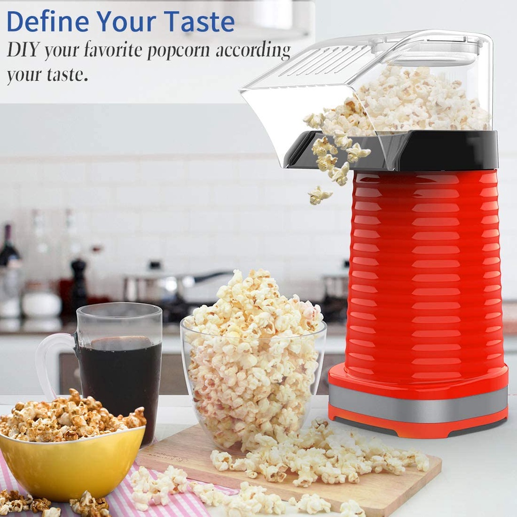 CAHOT 1200W 220240V Electric Hot Air Popcorn Maker Gift for Kids Home