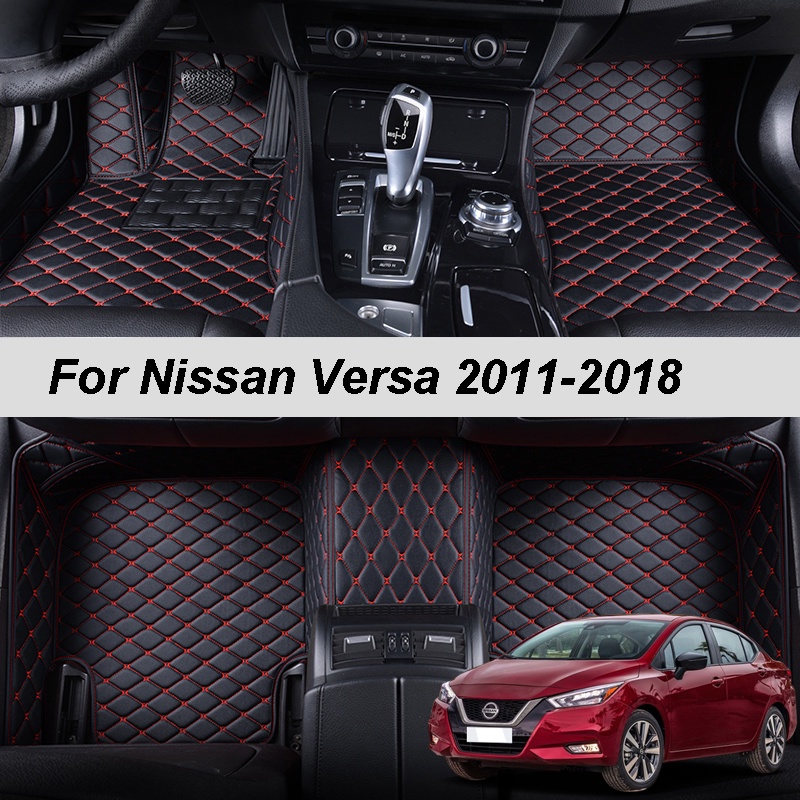 Custom Made Leather Car Floor Mats For Nissan Versa 2011 2012 2013 2014