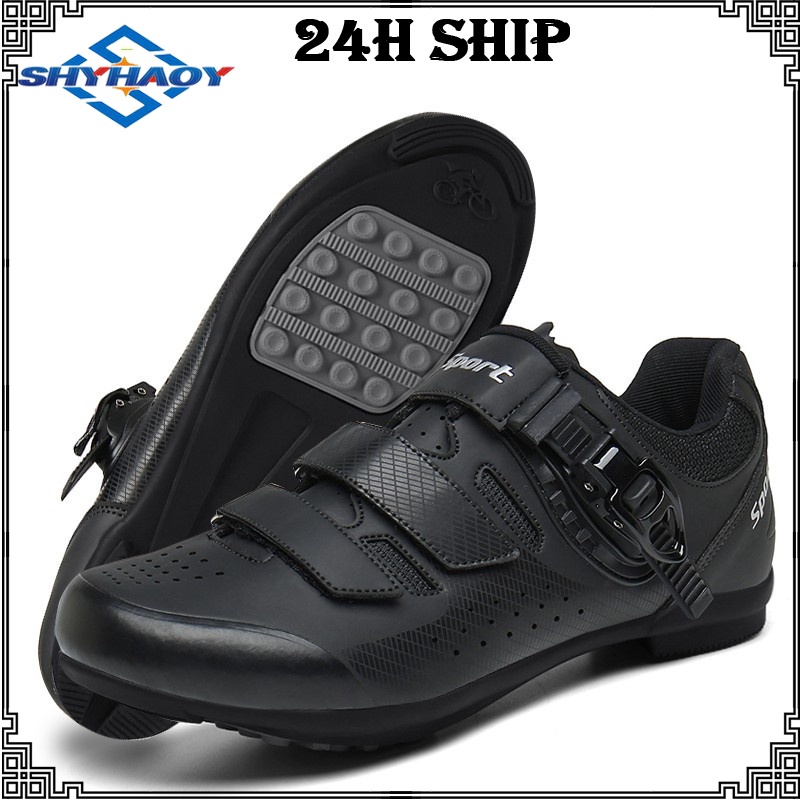【SHYHAOY】Black Cycling Shoes Non Cleats Bike Shoes Men Women Cleats Shoes Mtb Rb Speed Road Bike