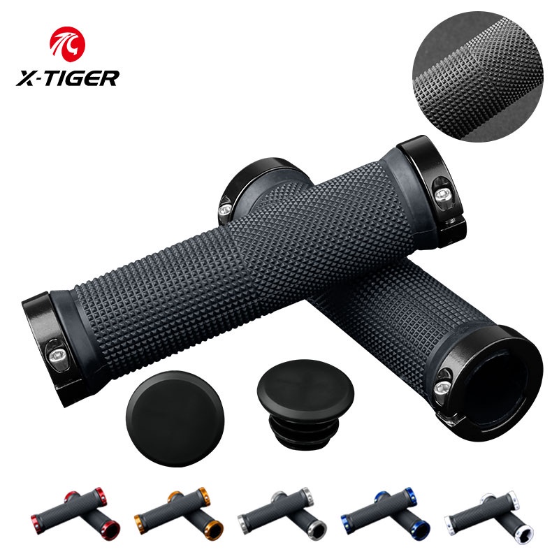 XTIGER Bike Handlebar Grips Double Lock on Bicycle Handle Bar Soft and