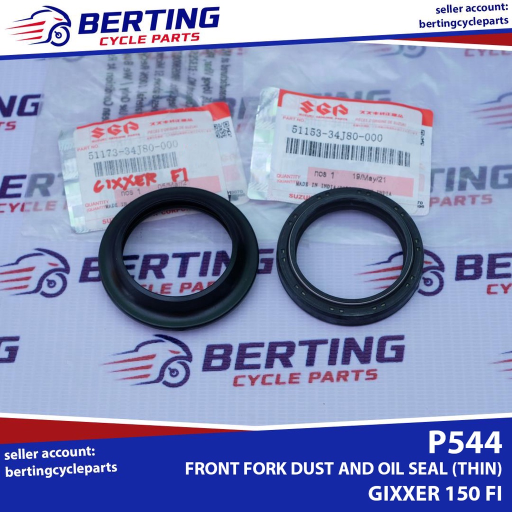 SGP FRONT FORK OIL SEAL DUST SEAL THIN Suzuki Gixxer 150 FI Genuine