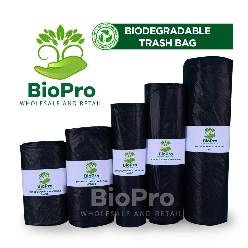 Biodegradable Trash Bag Garbage Bag Color Black S,M,L,XL,XXL Shopee