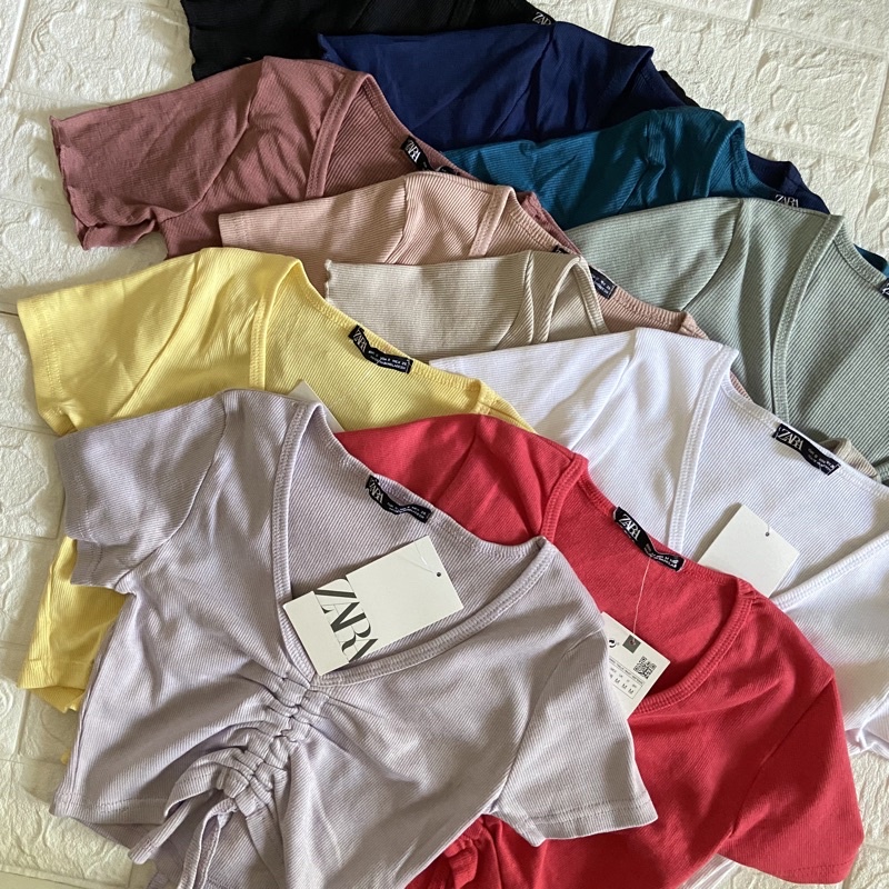 CLEARANCE SALE ZARA GATHERED TOP BANGLADESH OVERRUNS Shopee Philippines