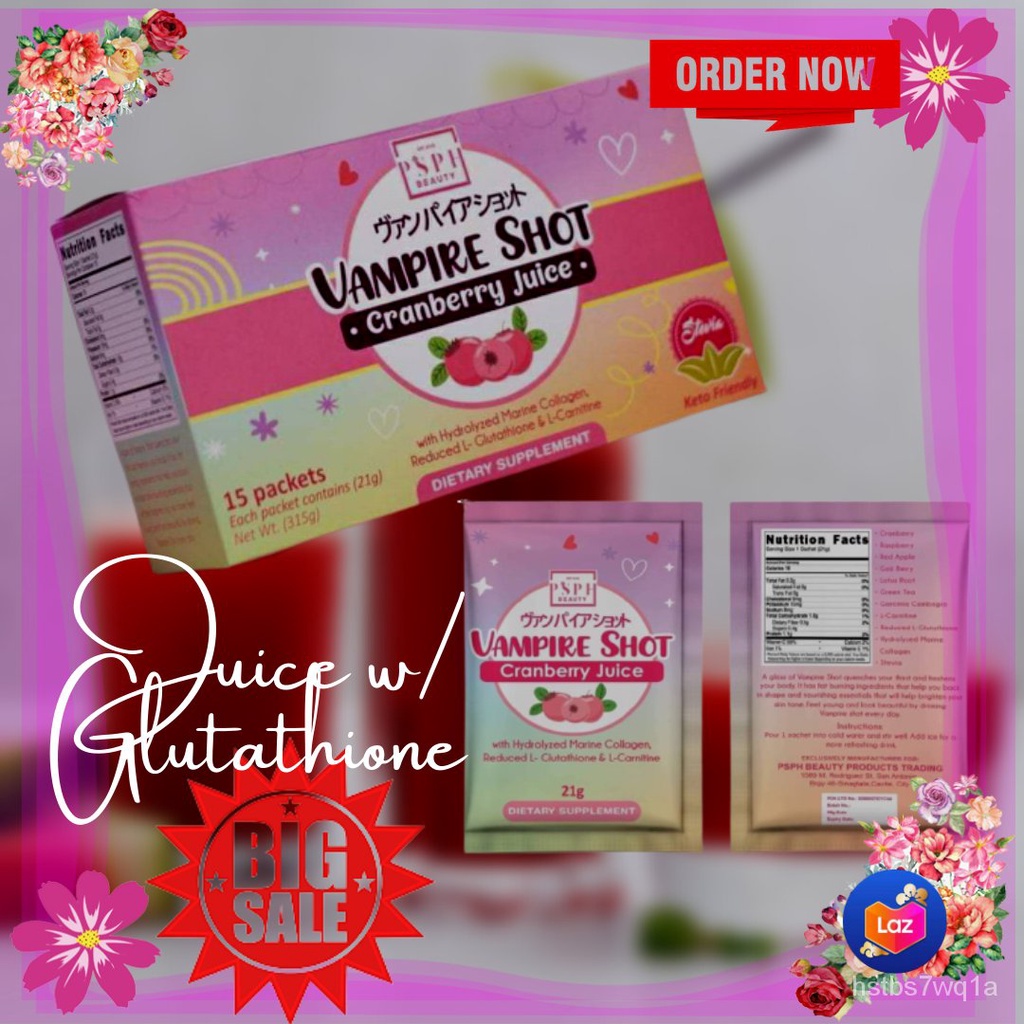 VAMPIRE SHOT Juice with Glutathione Weight loss Drink Slimming