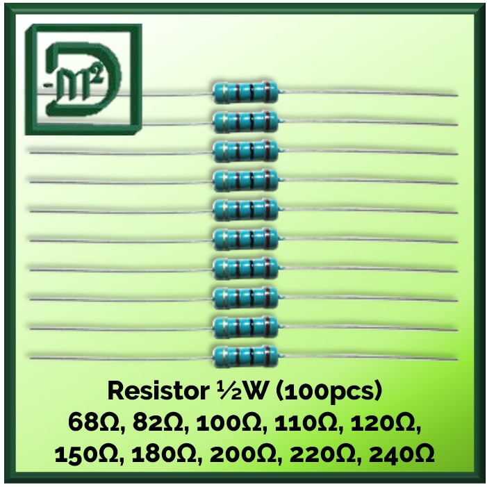 Resistor 1/2W 68Ω to 240Ω (100pcs) Shopee Philippines
