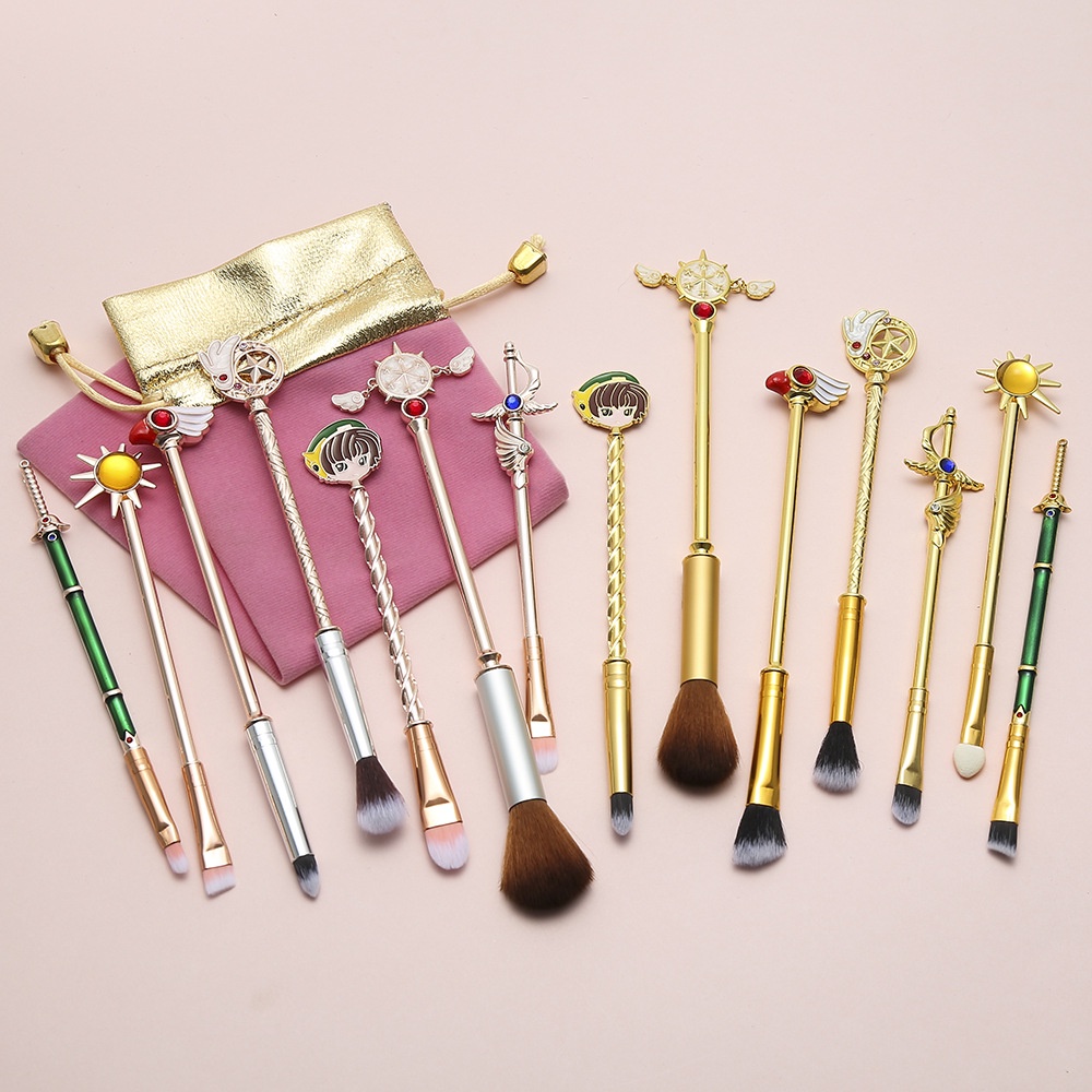 Third Generation 7 Sakura Magic Wand Makeup Brush Set Beautiful Girl