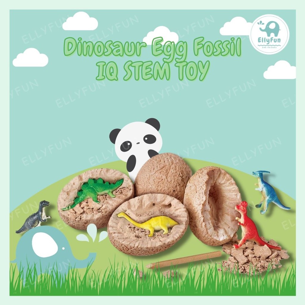 ELLYFUN Kids collectible dinosaur Egg fossil IQ STEM toy discover 12