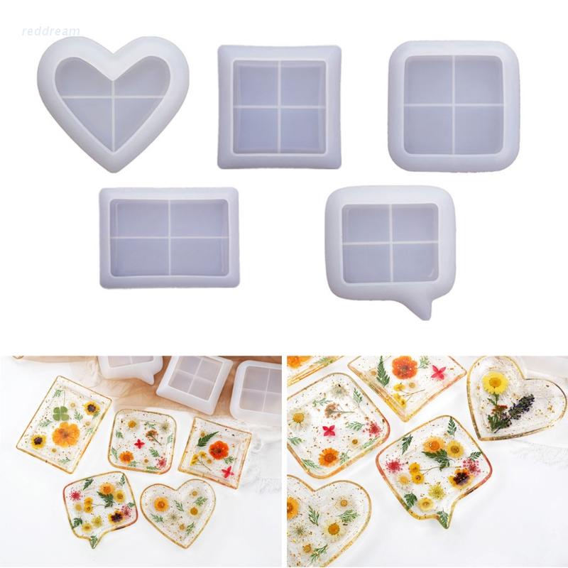 REDD Handmade Dish Molds Silicone Jewelry Tray Molds Soap Dish Candle