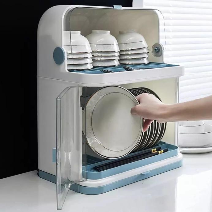 Plastic Plate Rack DISH DRYER BOX Rack 2 Cover PORTABLE Cover 6050