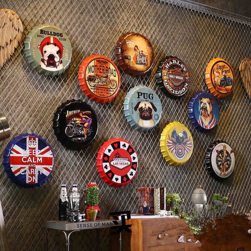 Coca cola Bottle Cap Wall Display resto cafe home decor retro Classic
