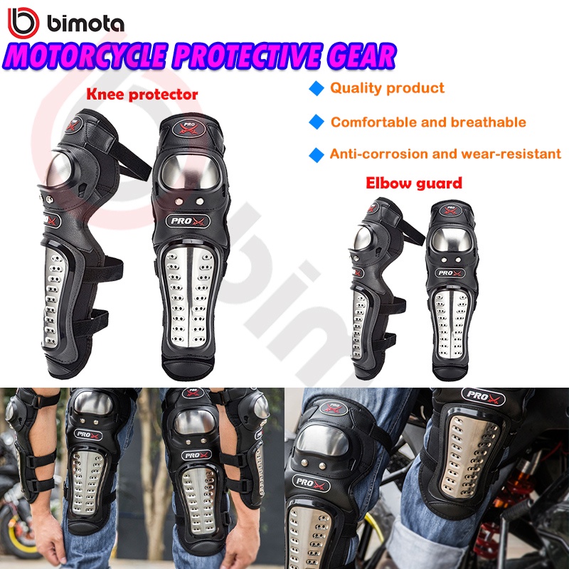 Bimota Stainless Knee And Elbow Pad For Motorcycle V2 4 In 1 Shopee